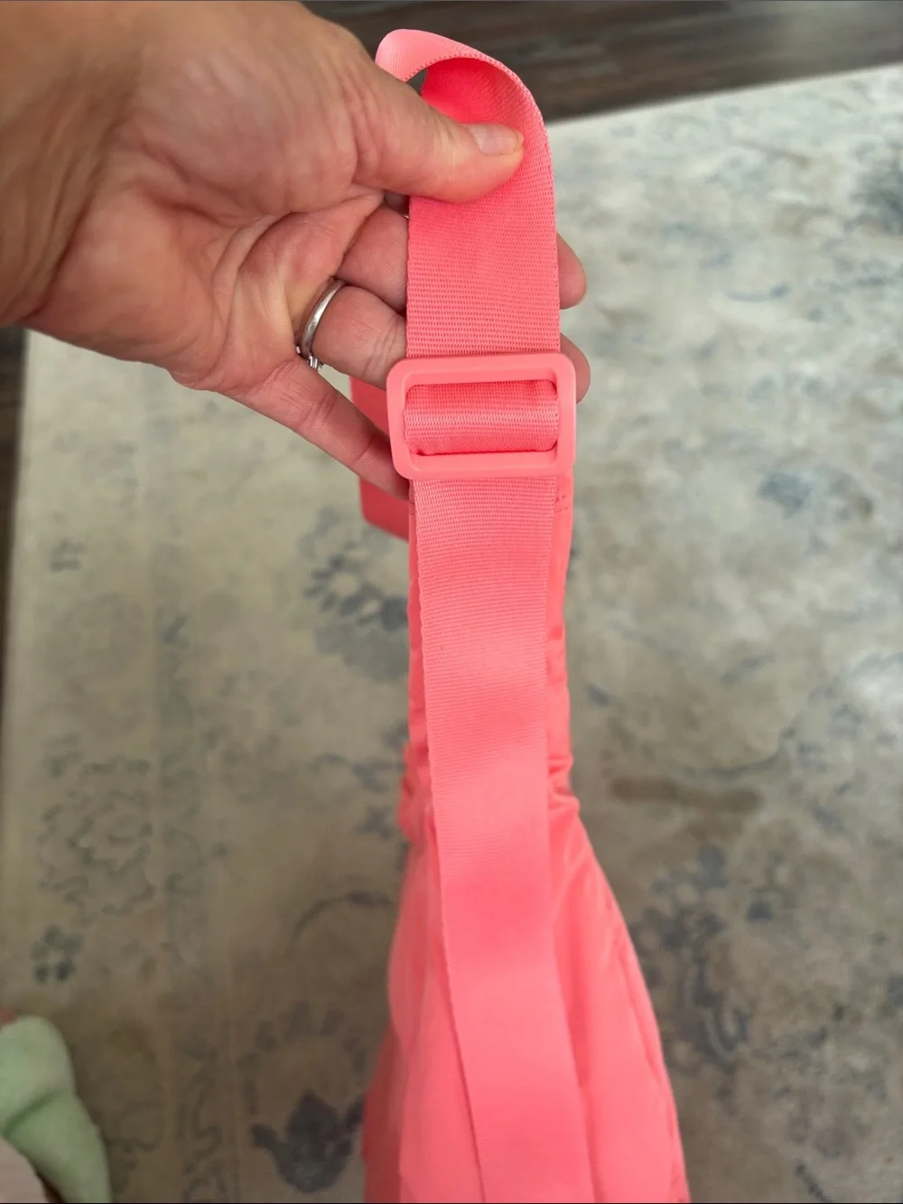 Athleta Coral Quilted Shoulder Bag in Pink